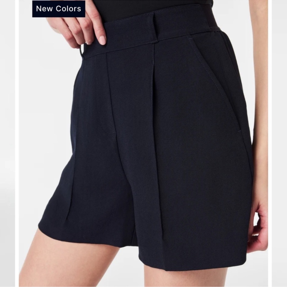 SPANX Black Tailored High-Rise Dress Shorts - Picture 2 of 11